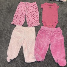 Baby Girl NB newborn 0-3Month Lot Pants Bodysuit Short Sleeve One Piece