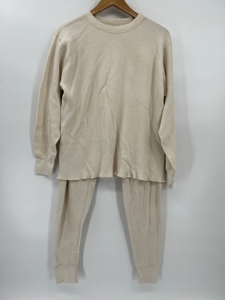 Juego Térmico ECW Militar EE. UU. De Colección XL 100% Algodón Waffle DLA100-86 Beige Frío Foto 2 de 4