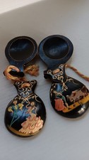1960s 1 Set Fine Unique Wood Castanets Hand Percussion Flamenco Spanish Dancers