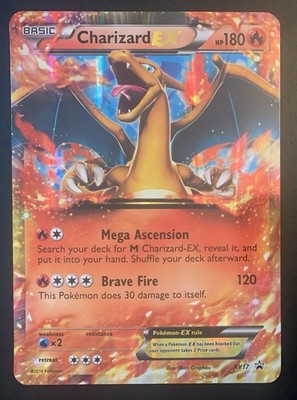 JUMBO Charizard EX XY17 Black Star Promo Pokémon Card - LP