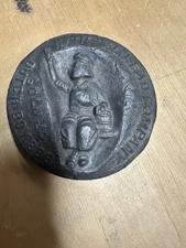 Early 1900s Lead Paperweight National Lead Company Dutch Boy Paint 888 3.5” Sign