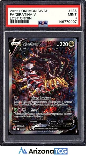 Pokemon 2022 Giratina V 186/196 Alt Art Lost Origin PSA 9