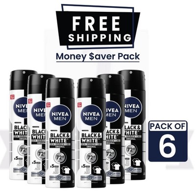 Nivea Men Invisible Power Anti-Perspirant 72h Protection Spray 150ml - PACK OF 6