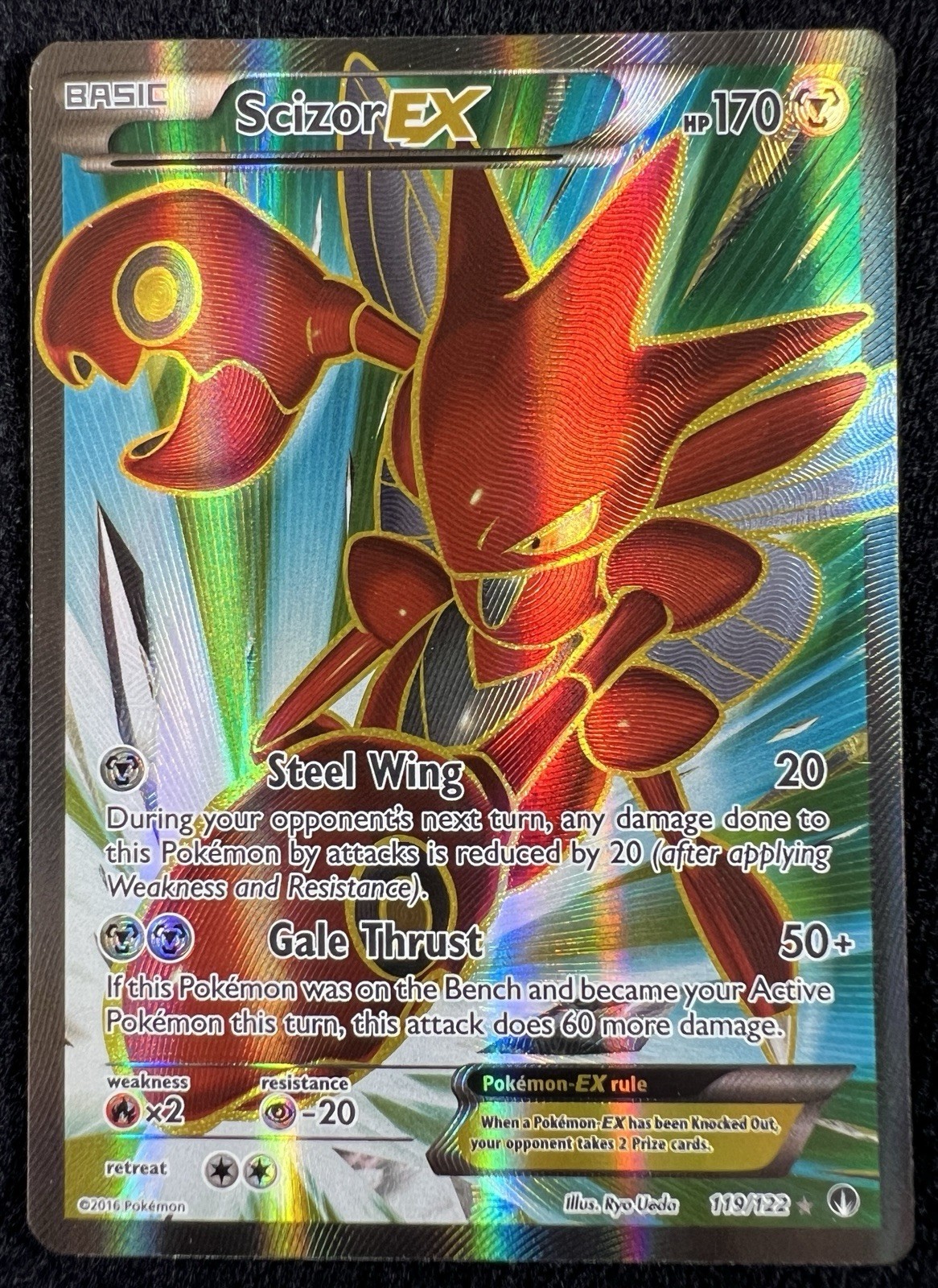 Scizor EX 119/122 Breakpoint Full Art Ultra Rare Pokemon Card - NM