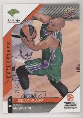2017-18 Upper Deck Euroleague Exclusives 55/100 James Augustine #76 0a9