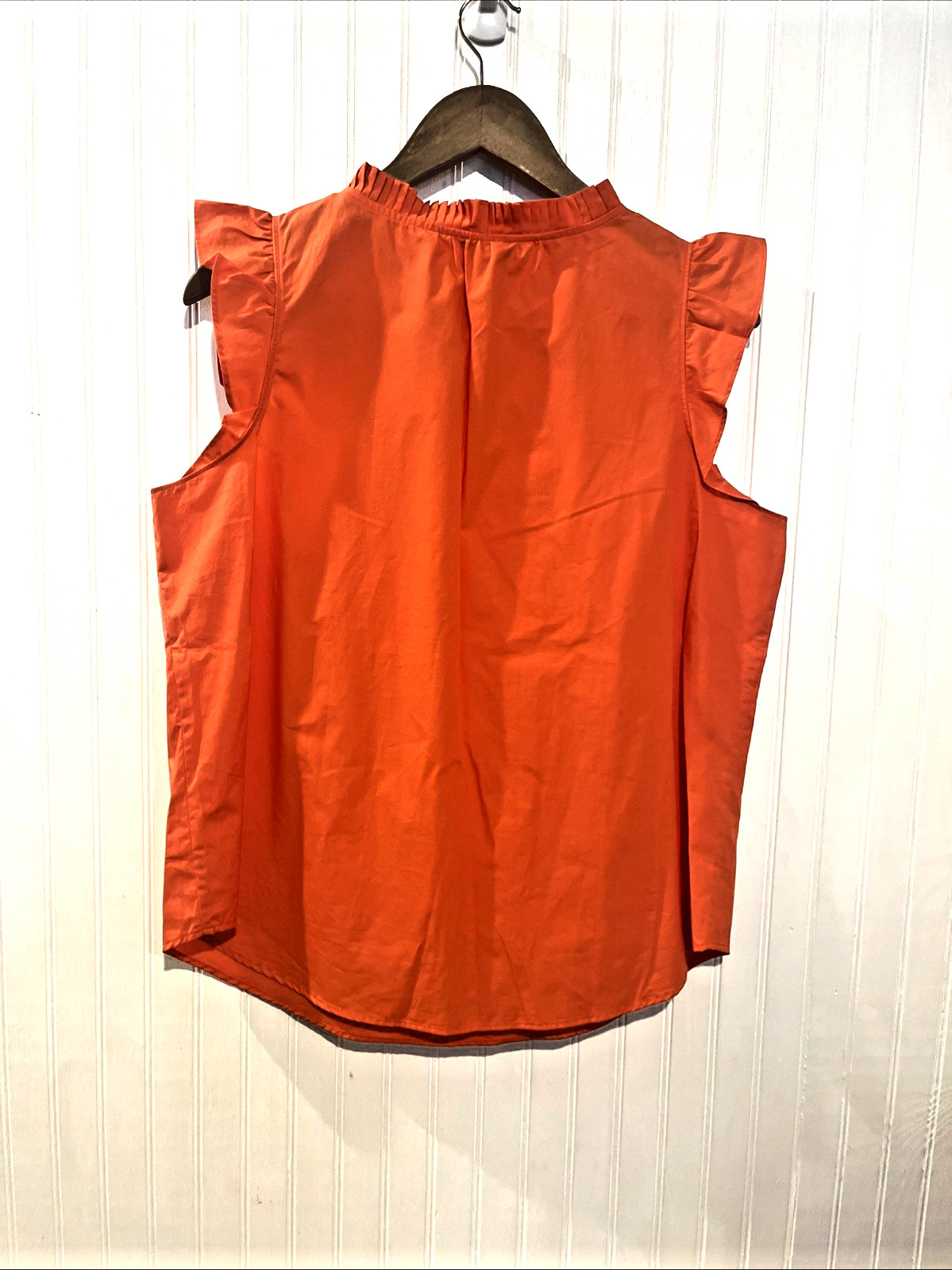 Talbots large smocked ruffle split neck garden sh… - image 12