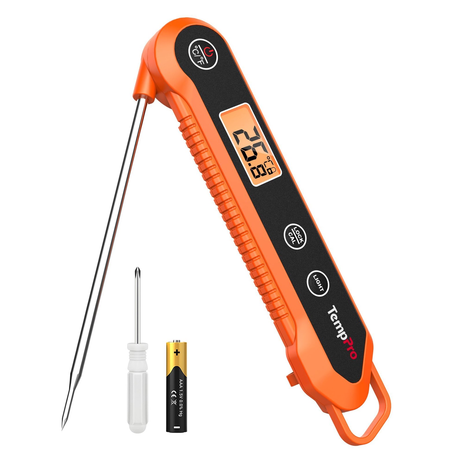 Digital Meat Thermometer IPX6 Waterproof Foldable Probe BBQ Food Thermometer - Image 5