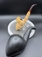 MASSIVE KUDRET SIGNED FIGURAL SULTAN HEAD MEERSCHAUM PIPE