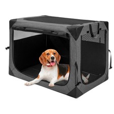 Hiaksedt Dog Crates - 36 Inch Collapsible Soft Dog Crate, 3-Door Foldable Sof...
