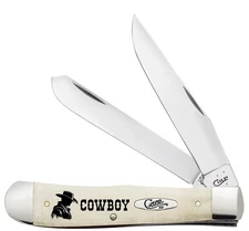 Case XX Knives Trapper Cowboy Natural Bone AWTC54CB Steel Stainless Pocket Knife