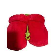 Crocs Classic Cozzzy Luxe Slipper Red Faux Fur Cozy Slides Size M7 W9 New