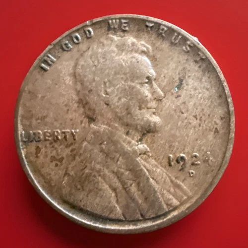 1924-D Scarce Date Lincoln Wheat Cent Penny Weak Strike Complete Your Album! 599