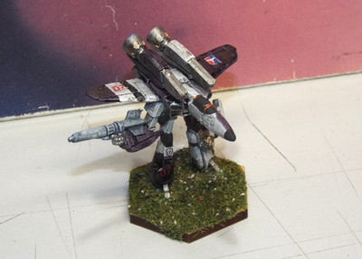 BATTLETECH PHOENIX HAWK LAM MECH [HOUSE MARIK] (RAL PARTHA, METAL, RARE)