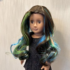 Rare American Girl Long Wig For 18'' doll Hair OG Dolls kids Gift Toys Curly 14