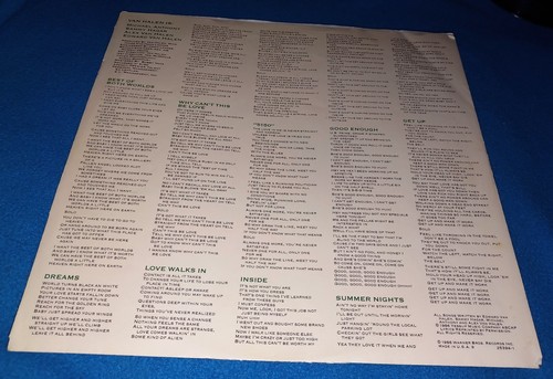 Van Halen 5150 LP/Record/Album/Vinyl 1986 Sammy Hagar Warner Brothers 1-25394 - Foto 7 di 8