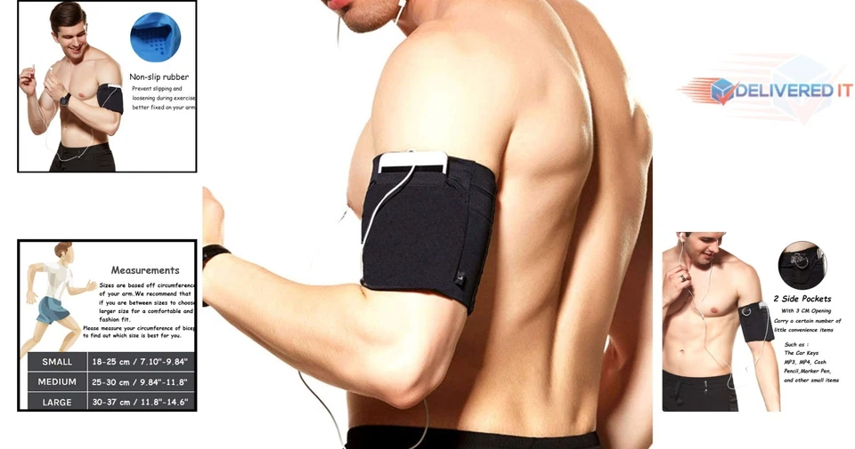 Brazalete deportivo para correr impermeable soporte para teléfono funda para gimnasio de ejercicio Foto 2 de 4