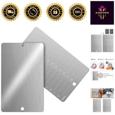 Compact Metal Seed Phrase Storage: 2 Laser-Etched Plates for Crypto Security