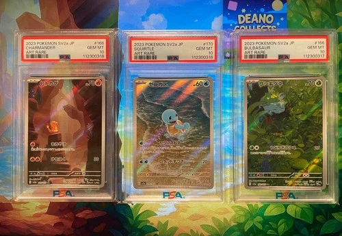 PSA 10 Pokemon SV2a  – Charmander Bulbasaur Squirtle Sequential Certs!