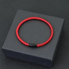 Lucky Red String Rope Bracelet Magnetic Clasp Wealth Prosperity Unisex UK