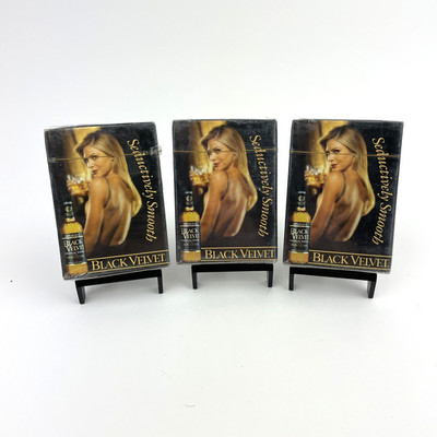 Black Velvet Canadian Whiskey Playing Cards - 3 Pack Sealed ''Seductively Smooth''