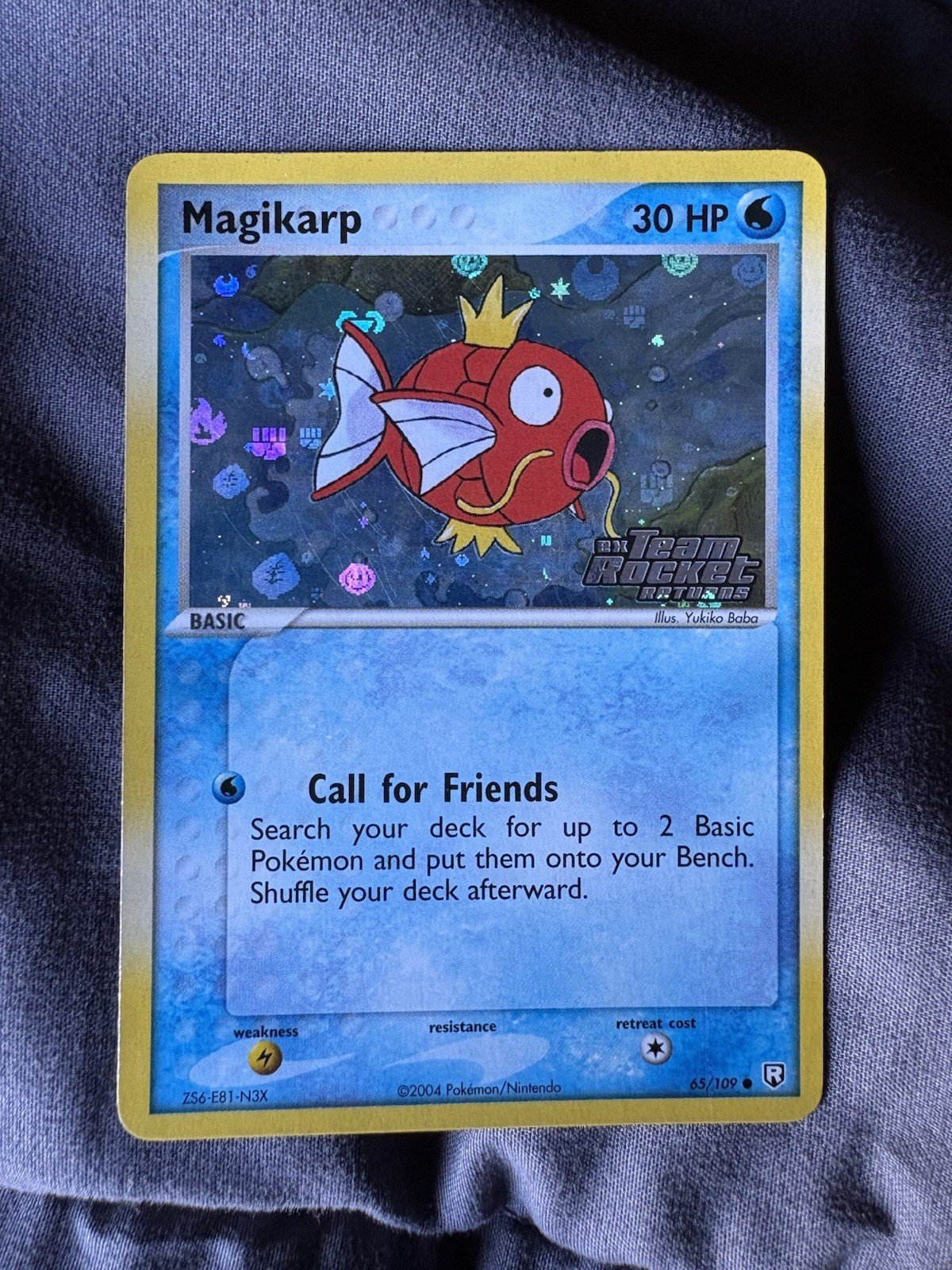 Pokemon TCG Magikarp 65/100 Reverse Holo Stamped EX Team Rocket Returns NM