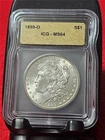 1899-O MORGAN 90% SILVER DOLLAR  ICG  MS 64                             #T3480