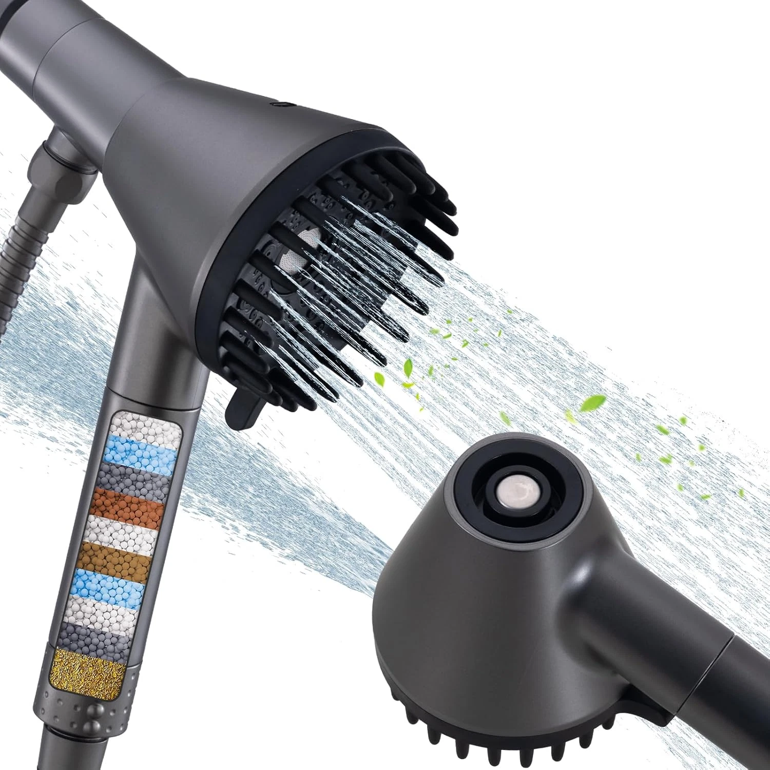 2026 Magnetic Filtered Shower Head with Handheld– High Pressure Showerhead with
