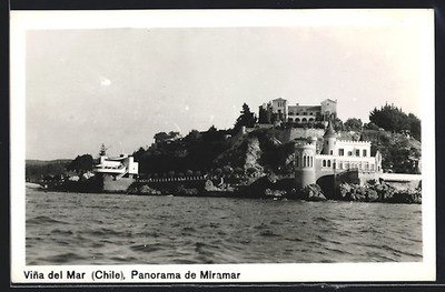 Ansichtskarte Vina del Mar, Panorama de Miramar 