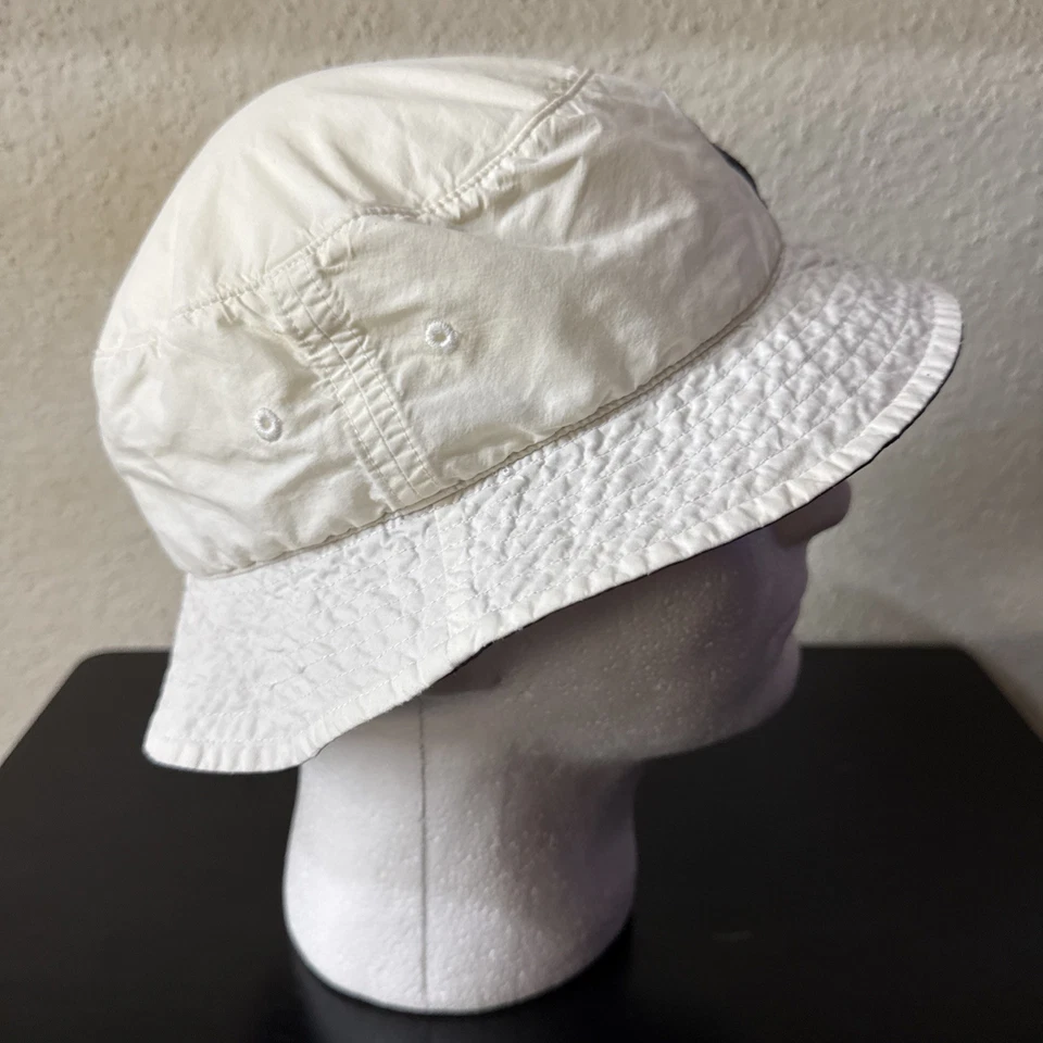 Vintage Polo Ralph Lauren Bucket Hat S/M Cotton Chino White Big Pony - Image 4 of 4