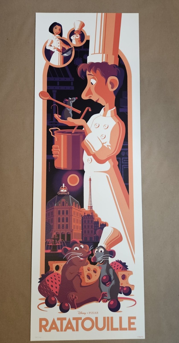 Tom Whalen Ratatouille art print poster Disney Pixar Mondo SDCC