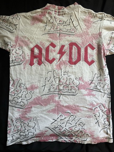 Vintage AC/DC Razors edge Shirt All over print Brockum Size large | eBay