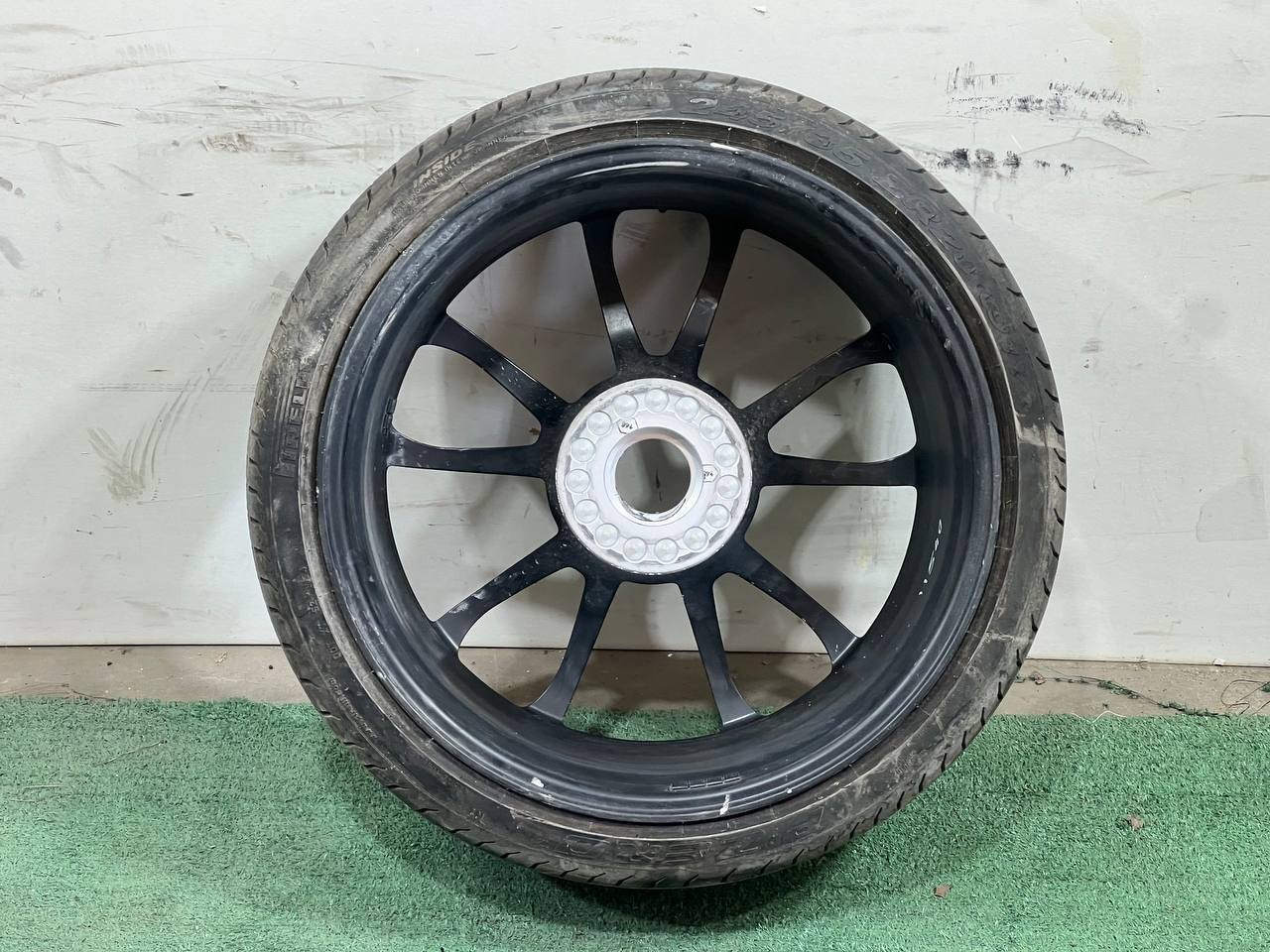 Porsche 911 GT3 RS OEM 20" Front Wheel Rim w/Tire 245/35 ZR20 Black Red Line