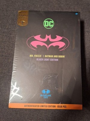 McFarlane Toys Batman & Robin Mr. Freeze Black Light Gold Label