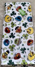 Sesame Street Cookie Monster Elmo Grover St. Patrick  s Day Blanket 60  x70  NEW