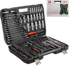 215PCS Mechanic Tool Set Ratchet Socket Wrench Kit with Storage Case