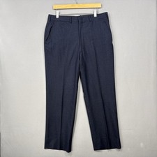 VTG 90s Brooks Brothers Dress Slacks Double Pleated 35x29 Flannel Wool USA Made