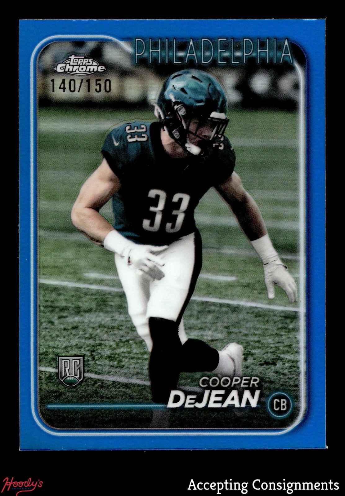 2024 Topps Chrome Blue Refractor #232 Cooper DeJean 140/150 ROOKIE RC EAGLES