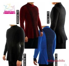 Latin Shirt for Men Ballroom Latin Dance Slim Fit Costume Rumba Sz S-XXL Shirts