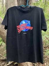 Vintage 1990’s Single Stitch Planet Hollywood ASPEN T-Shirt Large Black USA