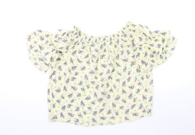Gelbe Basic-Bluse Damen UK Größe 10 New Look