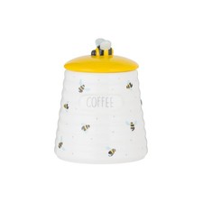 Coffee Canister Ceramic Sweet Bee Airtight Lid Storage Jar Container Organiser