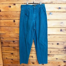 Vintage 90s Eddie Bauer Mom Jeans Womens sz 12 Green Denim High Waisted