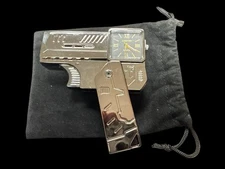 Foldable Gun Ignition Lighter with Quatz Watch Face - Butane Lighter