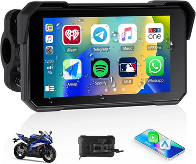 Carplay Screen for Motorcycle,Portable Wireless Carplay/Android Auto for Motorcy