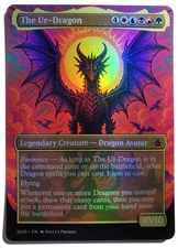 The Ur-Dragon FOIL Proxy Playtest Card Custom Metal Psychedelic Neon Art Design