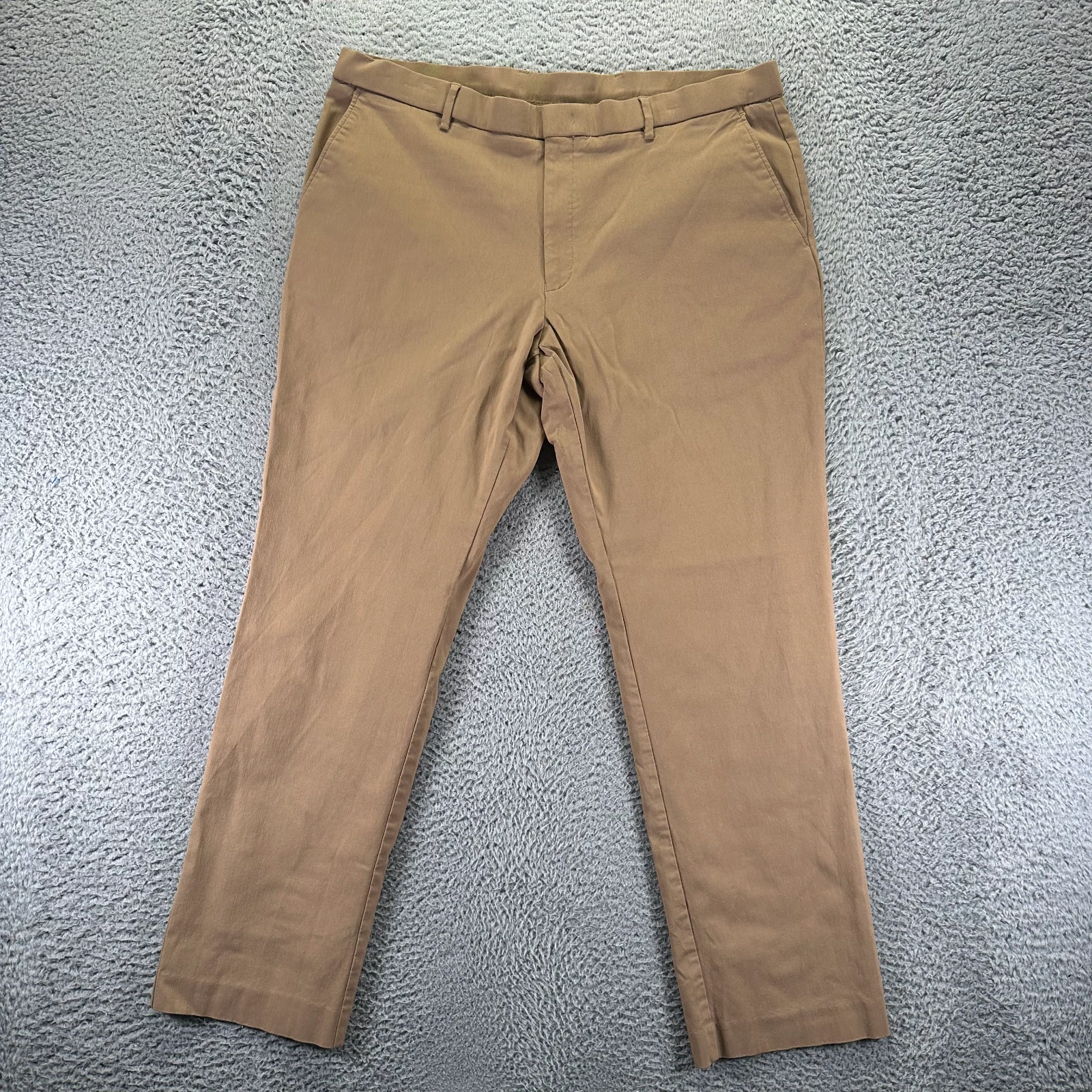 Tommy Hilfiger Pant Mens 39x30 Brown Rayon Dress Straight Formal Preppy Stretch