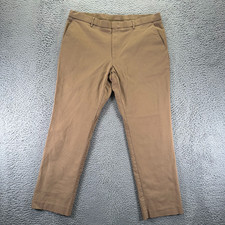 Tommy Hilfiger Pant Mens 39x30 Brown Rayon Dress Straight Formal Preppy Stretch