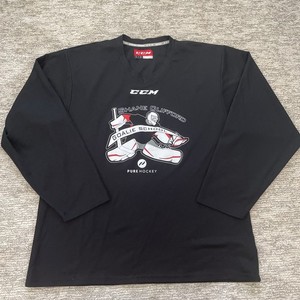 CCM Hockey Shirt Shane Clifford Goalie School Graphic Black Men’s Size Large