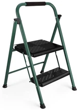 2 Step Ladder Folding Step Stool for Adults With Wide Anti-Slip Pedal 400LB