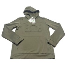 Under Armour Big Kids Armour Fleece Embossed Hoodie Green Youth Large Loose Rd D